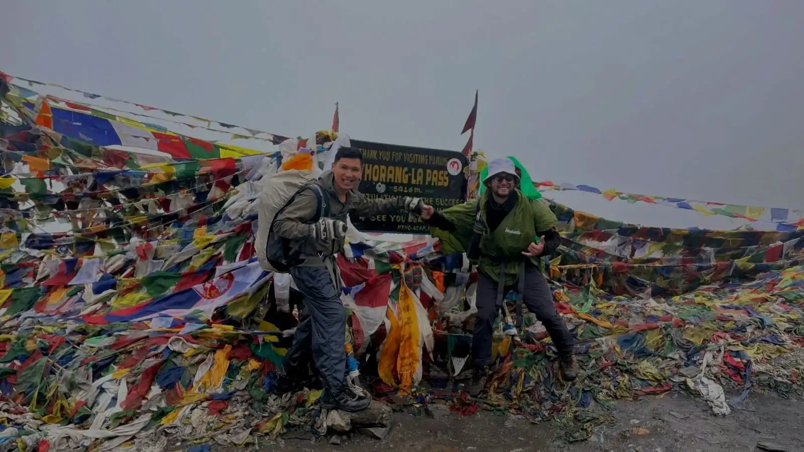 Elysian quest team celebrating  at Thorangla Pass during Annapurna Circuit Trek