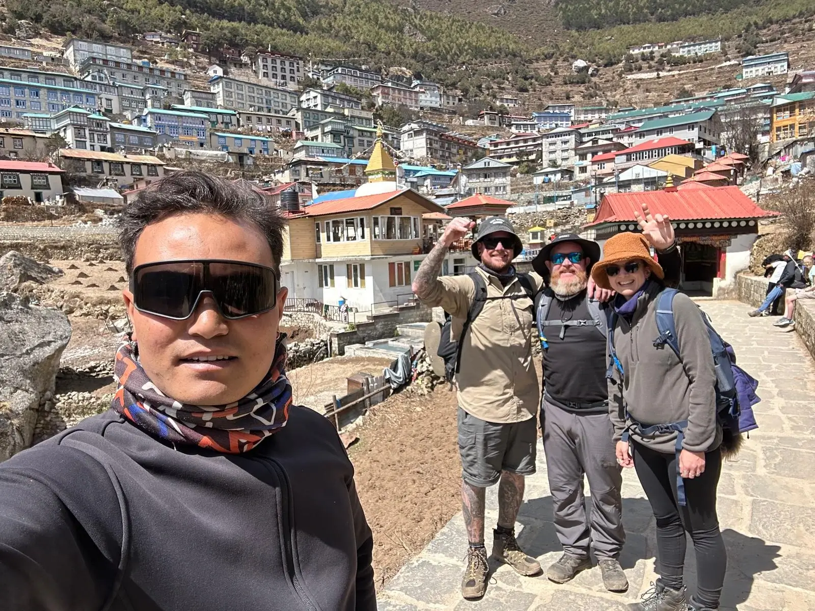 Elysian Quest Guide Taking selfie with guest at Namche Bazar